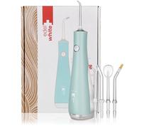 edelwhite Flosserpik Power SPA - Irrigatore orale portatile con batteria molto forte, 3 intensità di getto d'acqua, 4 diversi accessori, asciugamano gratuito