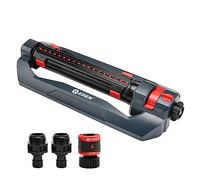 Eden Irrigatore oscillante turbo a 3 vie per grandi giardini e prati, con connettore rapido, copre fino a 4.000 mq (modello #94094)