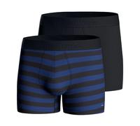 Eden Park - Confezione di due boxer solidi e a righe in jersey di cotone stretch blu navy - - Underwear - Uomo - Multicolore - S