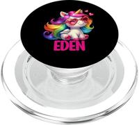 Eden Personalizzato Nome Colorato Unicorno Donne Ragazze PopSockets PopGrip per MagSafe