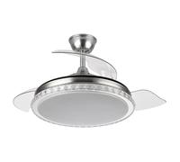 Eden pulse Ventilatore 72 W 6120 lm Niquel, 3 pale, rotazione 108°, 3000 K-6000 K, telecomando, memoria, timer - Ideale per climatizzazione e comfort.