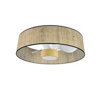 Eden pulse Ventilatore da soffitto bianco faggio con paralume in tessuto a tuffo, luce LED integrata 24 W, 29 x 70 x 70 cm