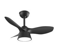 Eden pulse Ventilatore da soffitto nero 36 W 2680 lm 3 pale, 3 temperature, 35/47,5x82x82 cm