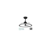 Eden pulse Ventilatore da soffitto nero con LED 110 W, 3 pale trasparenti, 46/66 x 62 x 62 cm, 6 velocità con telecomando