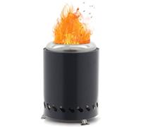 Edenoutdoor Braciere da tavolo con supporto, mini braciere in acciaio inox, decorazione per giardino, terrazza e balcone, per pellet/legno, in acciaio inox, senza fumo, per la zona suburbana