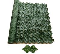 Edera artificiale, copertura per recinzione da balcone, decorazione da giardino, siepe finta, decorazione per esterni, foglie di patata dolce, 50 x 400 cm