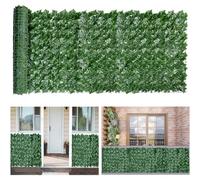 Edera artificiale per balcone, uso interno ed esterno, rotolo di siepe decorativa da 1,5 x 1 m, foglie finte per giardino, terrazza e decorazione della casa