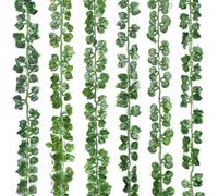 Edera Finta Deco, Piante Finte da Interno, 5 Pezzi 2,1m, da Esterno, per la Stanza, Cucina, Patio, Altalena, Matrimonio, Ufficio, Festa, Verde