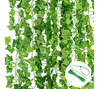 Edera Finta Pianta Artificiale Rampicante Ghirlanda 12 Pezzi; Da Esterno; per Fe