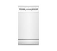 Edesa Lavastoviglie Libera Installazione EDW-4710 WH/A 10 Posate Larghezza 45 cm Silenzioso 47 dB Triplo Sistema Sicurezza 8 Programma Speciali Dispenser e Cestello Finitura Acciaio Inox