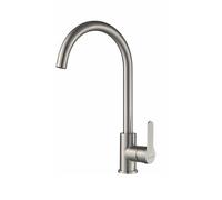 EDESA NIAGARA X/C Rubinetto da cucina monocomando beccuccio alto girevole a 360° in acciaio inox aeratore anticalcareo cartuccia ceramica apertura a freddo riduttore portata 5L finitura inox