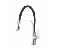 EDESA Rubinetto da cucina Victoria Cromo/B monocomando beccuccio alto girevole a 360° in acciaio inox aeratore anticalcareo cartuccia ceramica apertura fredda riduttore portata 5 l finitura cromata