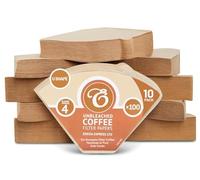 EDESIA ESPRESS - 1000 filtri caffè americano in carta non sbiancata - forma a cono - misura 4