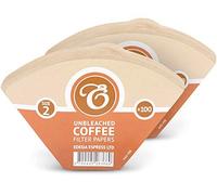 EDESIA ESPRESS - 200 Filtri da Caffè Conici in Carta - Filtro Caffè N.2 per Caffettiera Manuale, Metodo Pour-Over e Infusione Delicata - Misura 2 Marrone