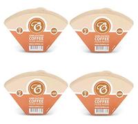 EDESIA ESPRESS - 400 Filtri da Caffè Conici in Carta - Filtro Caffè N.2 per Caffettiera Manuale, Metodo Pour-Over e Infusione Delicata - Misura 2 Marrone