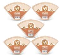 EDESIA ESPRESS - 5x80 Filtri da Caffè Conici in Carta - Filtro Caffè N.6 per Caffettiera Manuale, Metodo Pour-Over e Infusione Delicata - Misura 6 Marrone