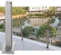EdfYHSL Palo di recinzione for pannelli in vetro, palo di ringhiera in vetro in acciaio inossidabile for parapetti for piattaforme interne ed esterne Per le scale di balconi e terrazze(Middle Post,105