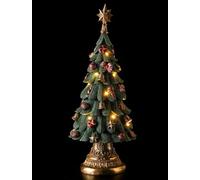 EDG Enzo De Gasperi Albero di Natale Poly con Luci e Musica H 60 Cm Green Gold