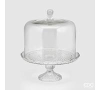 EDG Enzo De Gasperi Alzata Tortiera Deco con Coperchio Vetro 27cm
