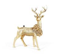 EDG Enzo De Gasperi Base per Albero Natale Cervo per Pino H 102 Cm L 81 Cm P 38 Cm Oro