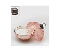 EDG Candela con Vetro Sfera Rosa cm 13
