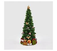 EDG Candela profumata albero di natale di cera verde con doni di natale H28 cm