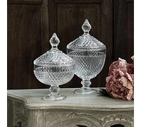 EDG Contenitore Coppa in Vetro con Coperchio (cm H29xd.15)