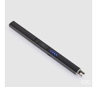 EDG Enzo De Gasperi Accendino Litio H 19 CM Nero con Scatola Regalo