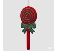 EDG Enzo De Gasperi Addobbo di Natale Lollypop H 30 Cm Green Red