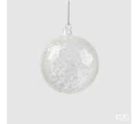 EDG Enzo De Gasperi Addobbo di Natale Palla Macula D 8 Cm White