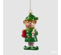 EDG Enzo De Gasperi Addobbo Natale Elfo H 12,5 Cm L 4 Cm L 6 Cm Cm Verde Mix