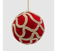 EDG Enzo De Gasperi Addobbo Natale Palla Decogemme D 12 Cm Red Gold 1 Pz