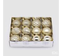 EDG Enzo De Gasperi Addobbo Natale Palla Decomix D 8 Cm Cf 12 Pz Gold