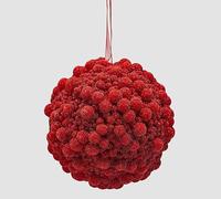 EDG Enzo De Gasperi Addobbo Palla di Natale con Sfere D 12 Cm Red