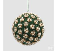 EDG Enzo De Gasperi Addobbo Palla di Natale Elizabeth D 12 Cm Green