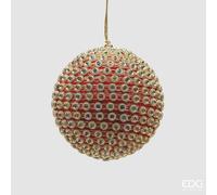 EDG Enzo De Gasperi Addobbo Palla di Natale Infinity D 10 Cm Rosso Mix