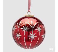 EDG Enzo De Gasperi Addobbo Palla di Natale Stelle D 15 Cm Red