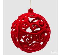 EDG Enzo De Gasperi Pallina di Natale Velvet 15 cm
