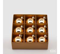 EDG Enzo De Gasperi Addobbo Palla di Natale Vetro D 6 Cm Cf 9 Pz Oro