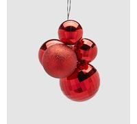EDG Enzo De Gasperi Addobbo Palline Sfere di Natale Grappolo Mirrormix 5 Pezzi