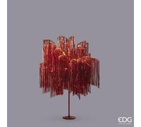 EDG Enzo De Gasperi Albero di Natale Led Frange 600 Microled H 150 Cm D 90 Cm Red