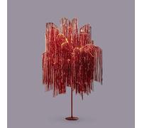 EDG Enzo De Gasperi Albero di Natale Led Frange 960 Microled H 180 Cm D 140 Cm Red