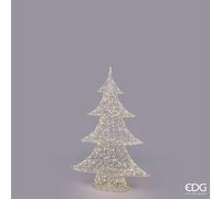 EDG Enzo De Gasperi Albero di Natale Led Pearls 600 MicroLed H 100 Cm L 66 Cm L 19 Cm IP44 Light Gold
