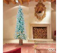 EDG Enzo De Gasperi Albero di Natale Pino Candy Innevato con 480 Led H 210 Cm D 78 Cm Tiffany