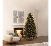 EDG Enzo De Gasperi Albero di Natale Pino Cristallo 1.900 MiniLed H 210 Cm D 124 Cm Ip44 - ULTIMO PEZZO