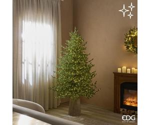 EDG Enzo De Gasperi Albero di Natale Pino Lucciole 2300 LED H.180 IP44 Verde