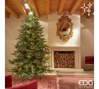 EDG Enzo De Gasperi Albero di Natale Pino Luxury H 300 Cm D 186 Cm con 7.000 Led Verde - ULTIMO PEZZO