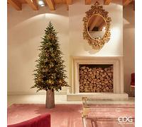 EDG Enzo De Gasperi Albero di Natale Pino Luxury New Slim 180x100cm Realistico 2000 LED 1839 Rami