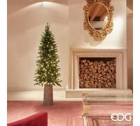 EDG_Enzo De Gasperi Albero di Natale Pino Slim H 150 Cm 260 Miniled D 65 Cm Uso Interno Verde