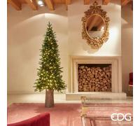 EDG_Enzo De Gasperi Albero di Natale Pino Slim H 180 Cm 360 Miniled D 71 Cm Uso Interno Verde